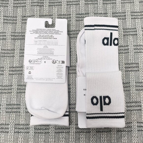 ALO Yoga Throwback Socks - 2 Pairs Unisex, Super Soft & Comfy - Picture 2 of 4